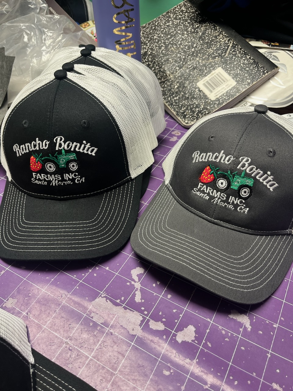 Embroidered caps